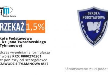 1,5 % PODATKU NA RZECZ NASZEJ SZKOŁY